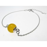 Bratara argint cu jad galben