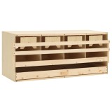 Cumpara ieftin Cuibar gaini cu 4 compartimente, 106x40x45 cm, lemn masiv pin