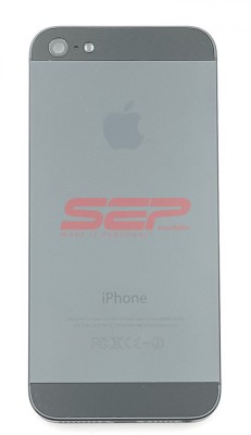 Capac baterie + mijloc + suport sim iPhone 5 BLACK foto