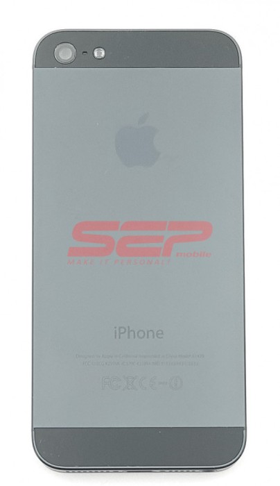 Capac baterie + mijloc + suport sim iPhone 5 BLACK