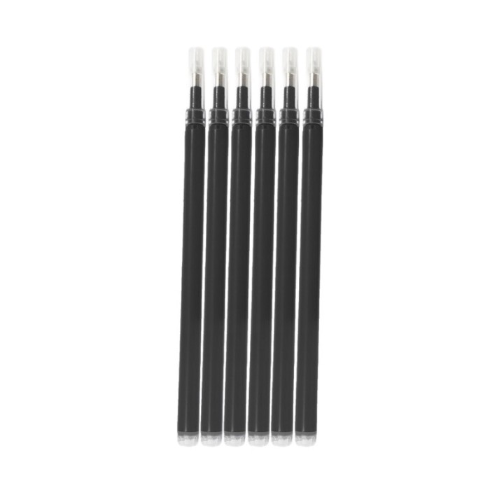Set 6 Rezerve Roller stergere, negru, compatibil frixion