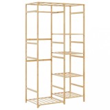 vidaXL Cuier pentru haine cu rafturi, 100x50x184,5 cm, bambus