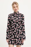 Desigual rochie NIMA culoarea negru, mini, evazată, 25SWVW11