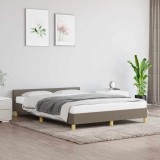 VidaXL Cadru de pat fără saltea, gri taupe, 140x200 cm, textil 347419