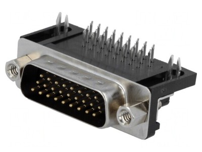 Conector D-Sub HD 26 PIN Soclu Tată 90&amp;deg; THT foto