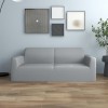 Husa Elastica Canapea 2 Locuri Gri Poliester Jerseu 145-185cm