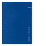 Caiet A5 capsat, 52 file dictando, 70g/mp, coperta carton, albastru inchis