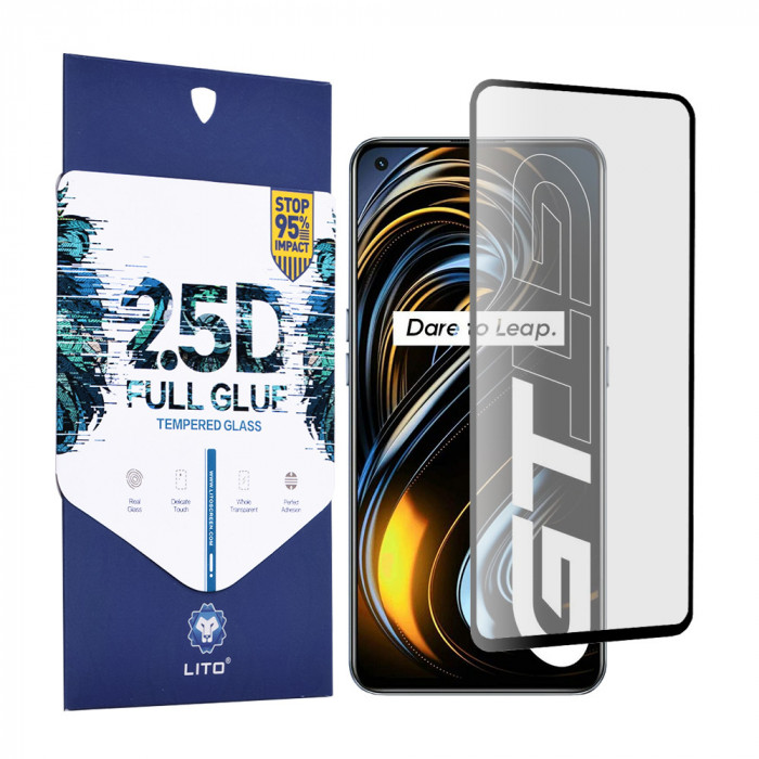 LITO - 2.5D Folie sticla Full - Realme GT 5G - Negru