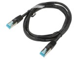Patch Cord F/UTP Cat 5e Negru 1.5m Ecranat