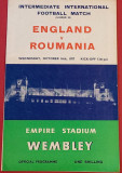 Program meci fotbal ANGLIA (U23) - ROMANIA (U23) 16.10.1957