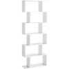 VASAGLE Biblioteca, raft cu 6 unitati de depozitare, pentru living, din lemn, 24x190x70cm, alb Household NewTrend