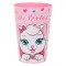 Pahar plastic pentru copii cu desen de pisica roz &quot;Hello Beautiful&quot; 340ml