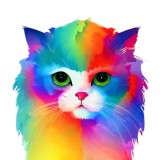 Cumpara ieftin Sticker decorativ Pisica, Multicolor, 62 cm, 7964ST, Oem
