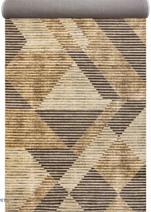 Traversa Covor, Daffi 13126, Bej / Maro, Latime 100 cm, Diverse Lungimi