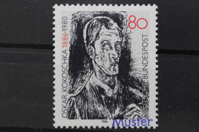 GERMANIA 1986 ANIVERSARE OSKAR KOKOSCHKA , PICTOR ,TIMBRU NESTAMPILAT foto