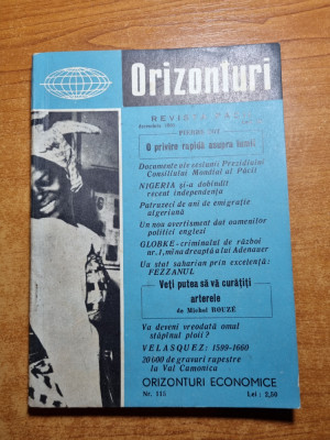 revista orizonturi - revista pacii decembrie 1960 - redactor mihai sora foto