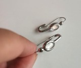 Cercei inox placati cu aur alb 18k swarovski martisor