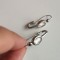 Cercei inox placati cu aur alb 18k swarovski martisor