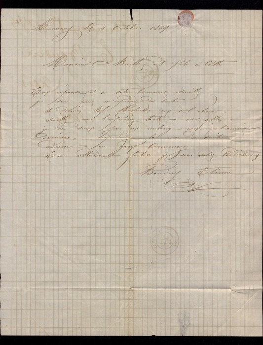 France 1869 Cover + content Annonay to Cette - Railroad cancel D.252
