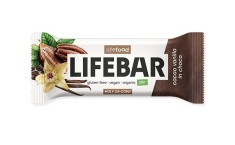 Lifebar baton cu cacao si vanilie in ciocolata raw bio 40g
