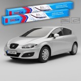 Cumpara ieftin Stergatoare parbriz Seat Leon 1P 2005-2012 Set Fata Flat TeamCar Hook 600mm 500mm Cauciuc Natural