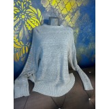Bluza cu maneca lunga, culoarea gri , marimea M