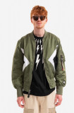 Alpha Industries geacă bomber cu două fețe x Neil Barrett MA-1 bărbați, culoarea verde, de tranziție 106120.01-green