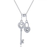 Lantisor Din Argint --- Lacatel si Cheita --- Arg395H, Argintboutique