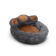 Yummie - Culcuş pentru căţei - model lăbuţă - mărime &bdquo;M&rdquo; - Gri-Maro