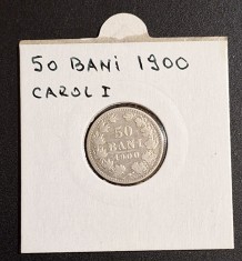 50 Bani 1900 Moneda din argint - Regele Carol - Regatul Romaniei