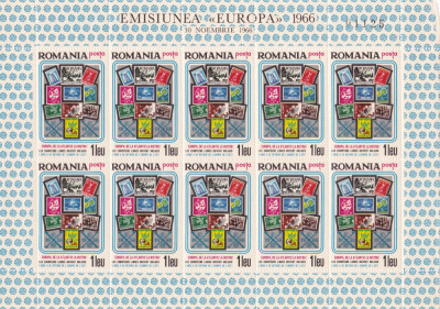 1966 Romania Exil - Propaganda filatelica minicoala dt, EUROPA foto