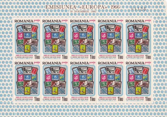 1966 Romania Exil - Propaganda filatelica minicoala ndt, EUROPA