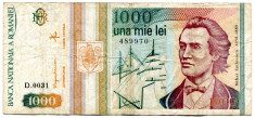 Bancnota 1000 lei 1993 foto