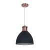 Pendul Jason 1xE27 negru mat - modern