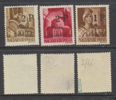 ROMANIA Ardealul de Nord Posta Salajului 3 erori Saiajului (primul l spart) MNH foto