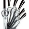 Set de cutite din inox turnat Bohmann, 8 piese, negru argintiu