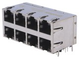 Conector RJ45 MOLEX Cat 5e 8p8c aurit, 8 porturi, soclu PIN 8
