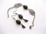 set bratara si cercei serpentine green 45515