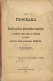 1652SPN VII Programă a Institutului pedagogico-teologic al archidiecesei ortodoxe rom&acirc;ne din Transilvania ... 1890/1 Ioan Hannia 1891 Sibiu anuar