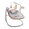 Leagan Electric Copii Cangaroo Yoyo Beige, Balansoar 2in1, Carusel Jucarii, 3 Viteze, Timer, Adaptor Priza, 0-9kg