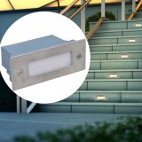 Cumpara ieftin Lampă LED &icirc;ncastrată pentru scări, 2 buc, 44 x 111 x 56 mm, vidaXL