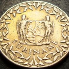 Moneda exotica 25 CENTI - SURINAME, anul 1966 *cod 3361 A