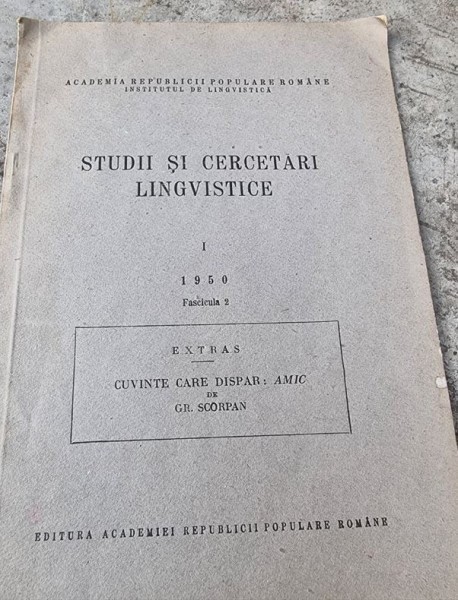 Studii si cercetari lingvistice Vol. I Fascicula 2 1950
