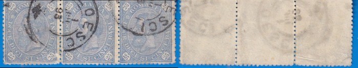Romania 1919. Cifra in 4 colturi triptic