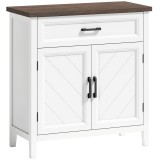 HOMCOM Bufet pentru living, mobilier de depozitare cu 2 uși, sertar și raft reglabil, 76 x 35 x 80 cm, alb | Aosom Romania