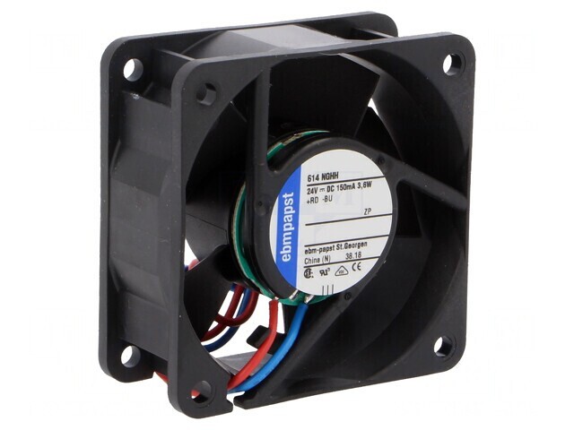 Ventilator DC Axial 24V 60x60x25mm 56m3/h 43dBA