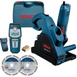 Bosch GNF 35 CA + GMS 120 + PRO Multi Material - Freza pentru caneluri beton 1400 W 150 mm valiza plastic + Detector de metale cu 1 baterie alcalina 1