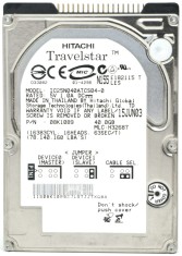 hdd hard disk laptop Hitachi 40GB IC25N040ATCS04-0 MLC:H32687 2.5&quot; IDE PATA ATA 2.5&quot;