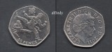 Anglia, Marea Britanie, 2011 50 Pence, Comemorativa, J.O. Londra, Taekwondo