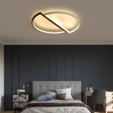 Lustra LED cu telecomanda VECTOR ARCUS, 35W, 2 Elemente, lumina Rece/Calda/Neutra, Dimabila, Alb Negru, Alessandro DESIGN